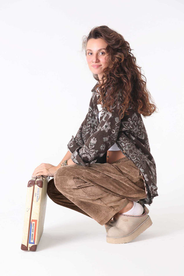 Dune Kadife Baggy Pantolon - Kadın - snugbrandwear