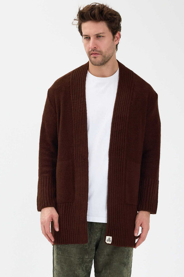 Roasted Triko Cardigan Hırka - Erkek