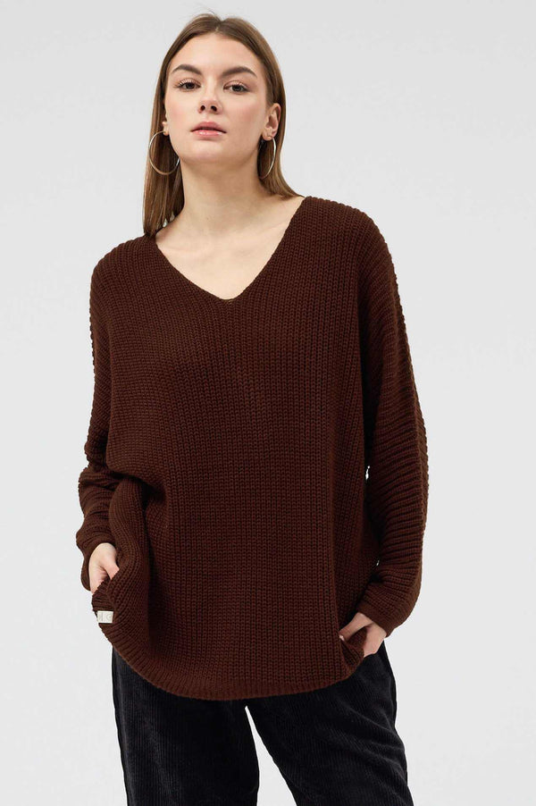 Snug brandwear bordo triko v yaka sweatshirt kadın özel limited 