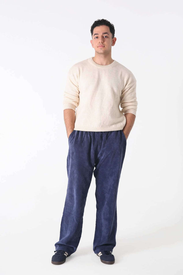 Bej Oversize Düz Kazak - snugbrandwear