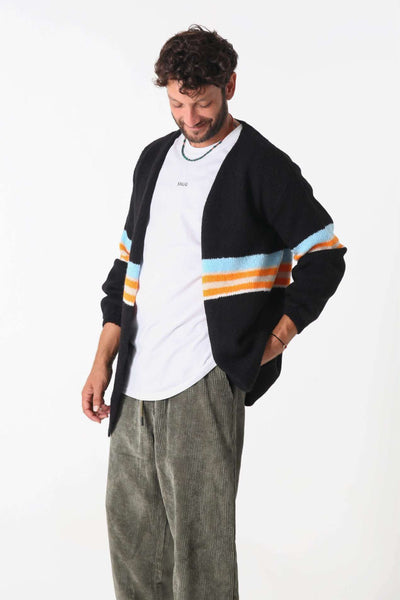 Night Striped Triko Hırka - Erkek - snugbrandwear