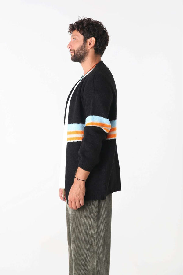 Night Striped Triko Hırka - Erkek - snugbrandwear