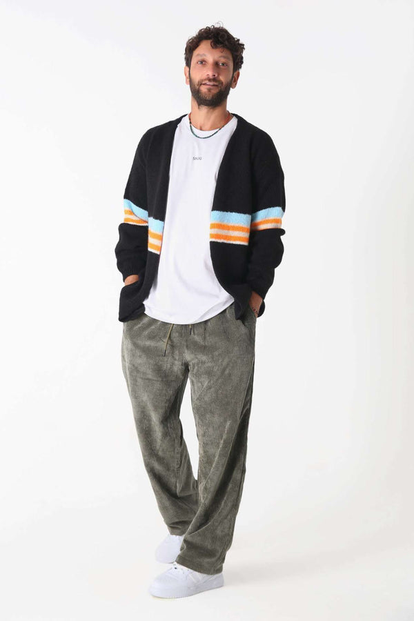 Night Striped Triko Hırka - Erkek - snugbrandwear