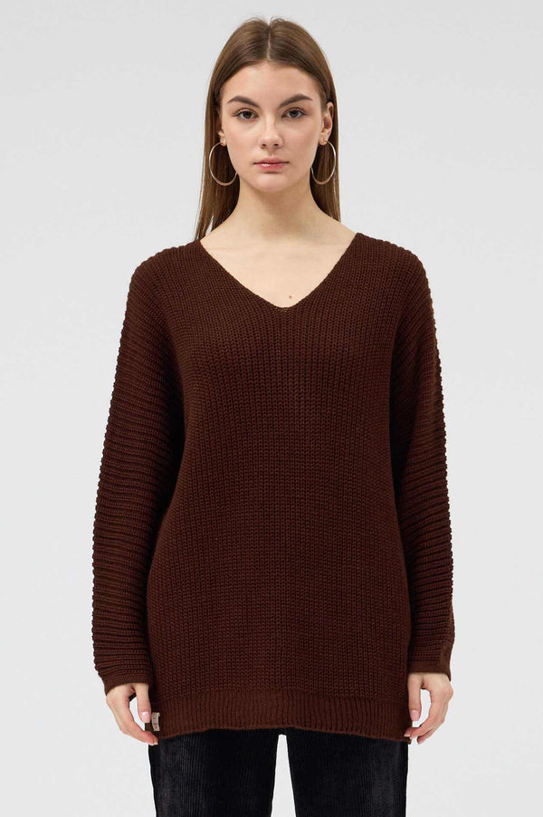 Snug brandwear bordo triko v yaka sweatshirt kadın özel limited 