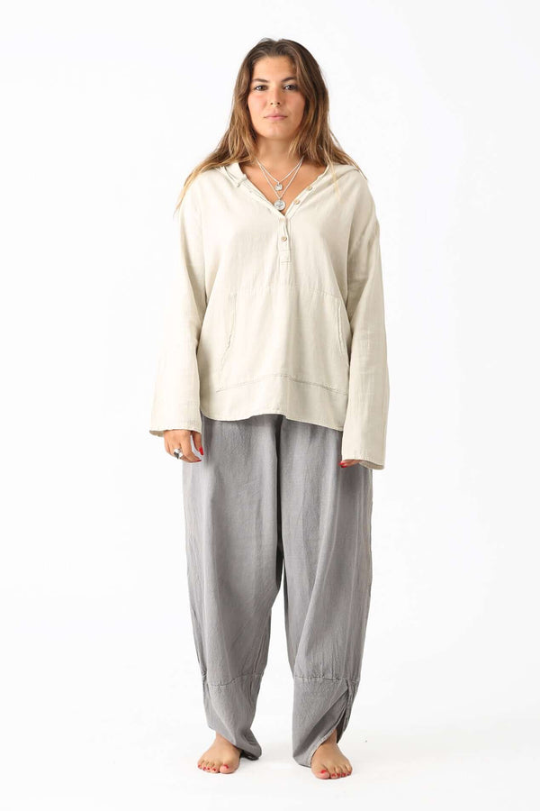 Silver Baggy Pantolon - Kadın - snugbrandwear