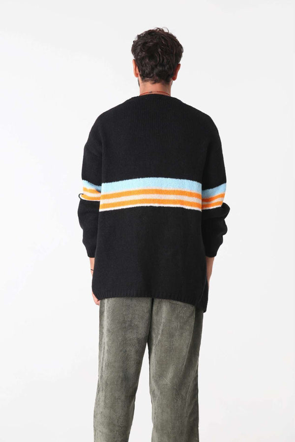 Night Striped Triko Hırka - Erkek - snugbrandwear