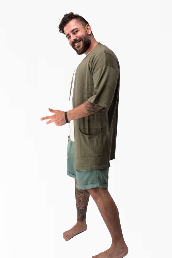 Forest Fine-Knitted Kimono - snugbrandwear