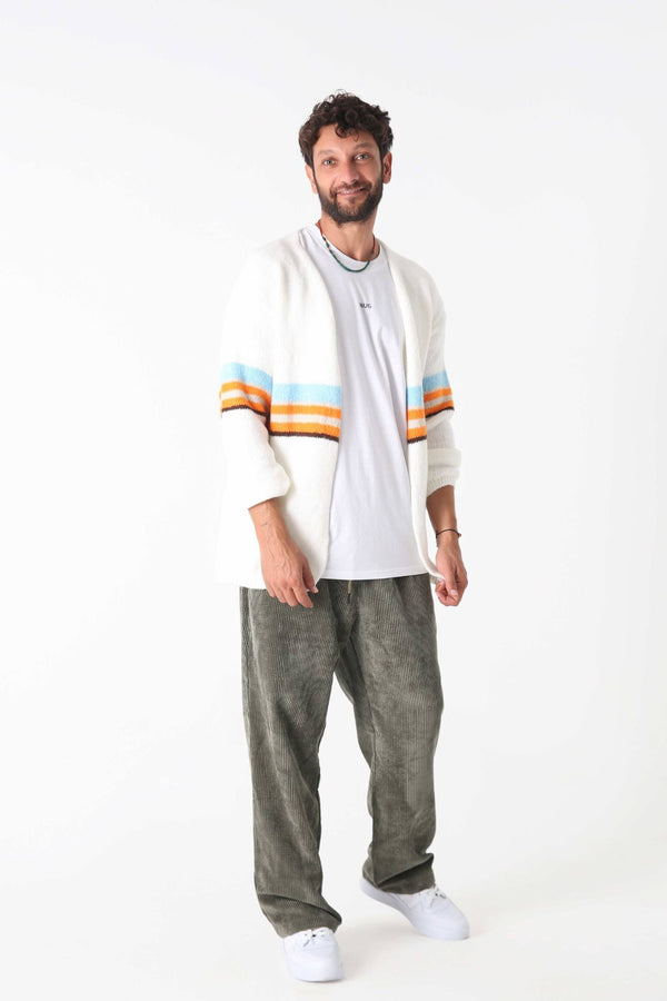 Snow Striped Triko Hırka - Erkek