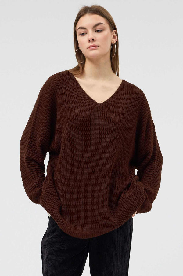 Snug brandwear bordo triko v yaka sweatshirt kadın özel limited 