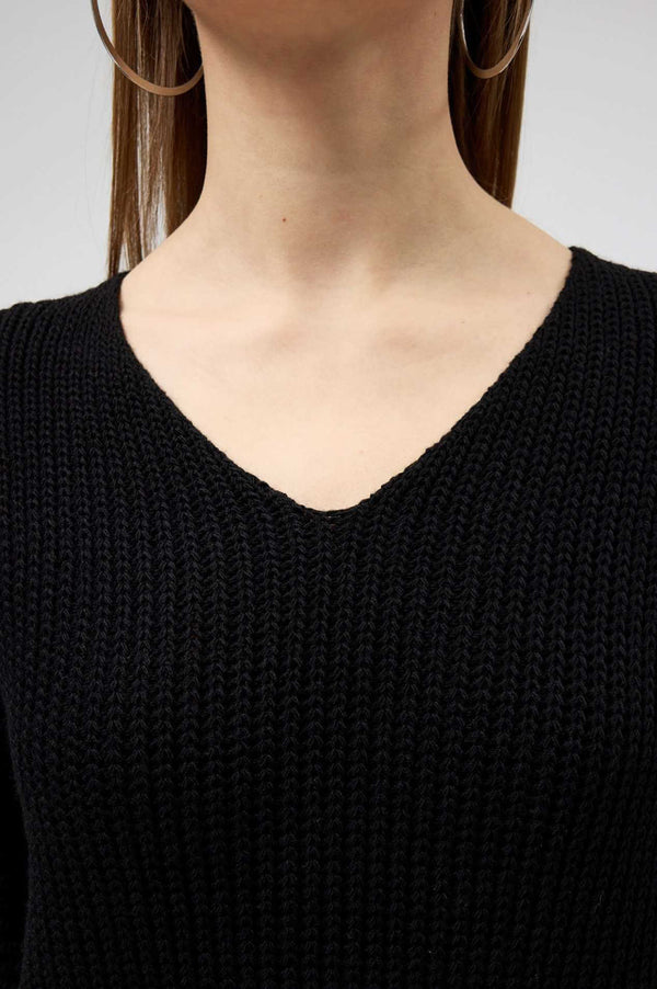 Snug brandwear siyah triko v yaka sweatshirt kadın özel limited 