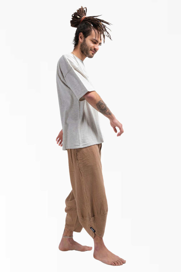 Dune Baggy Pantolon - Erkek, organik pamuk, yaz için mükemmel, harem boho stil, rahat kesim.