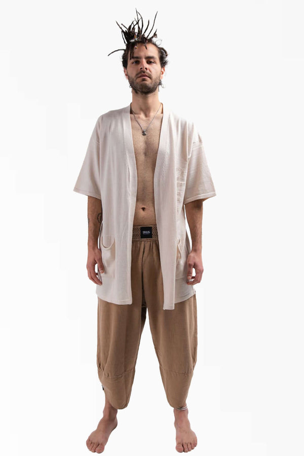 Sand Fine-Knitted Kimono - snugbrandwear