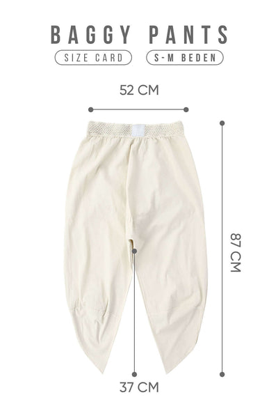 Sand Baggy Pantolon - Kadın - snugbrandwear
