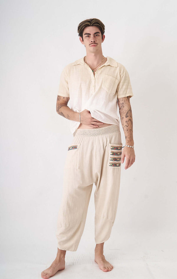 Sand Baggy Etnik Pantolon - Erkek
