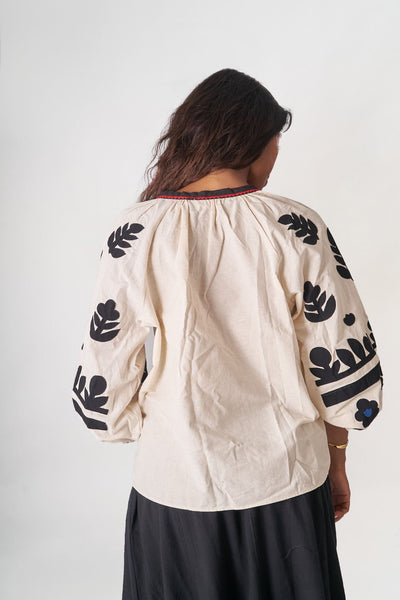 Tribal Çiçek Desenli Yelek Gömlek – Ön Satış
