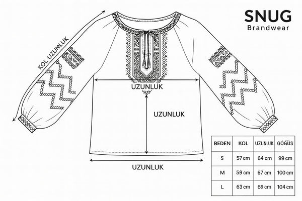 Çiçek Yağmuru Keten Desenli Bluz – (Ön Satış)