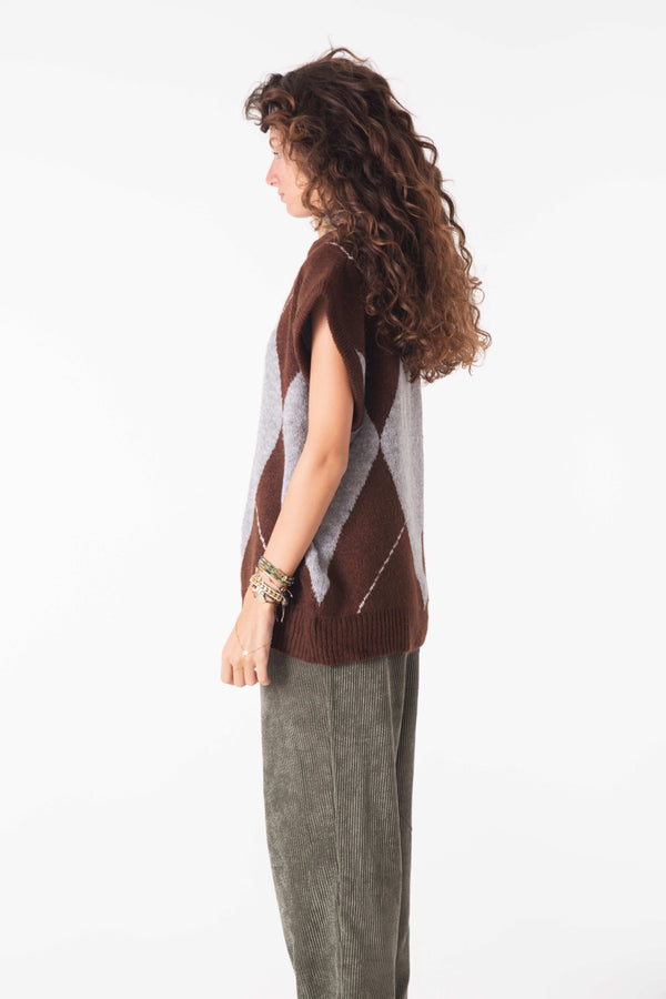 Fawn Desenli Triko Süveter - snugbrandwear