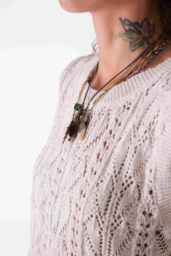 Sand Örme Pamuk Crop - snugbrandwear