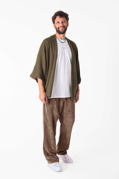 Roasted Coffee Kadife Baggy Pantolon - Erkek