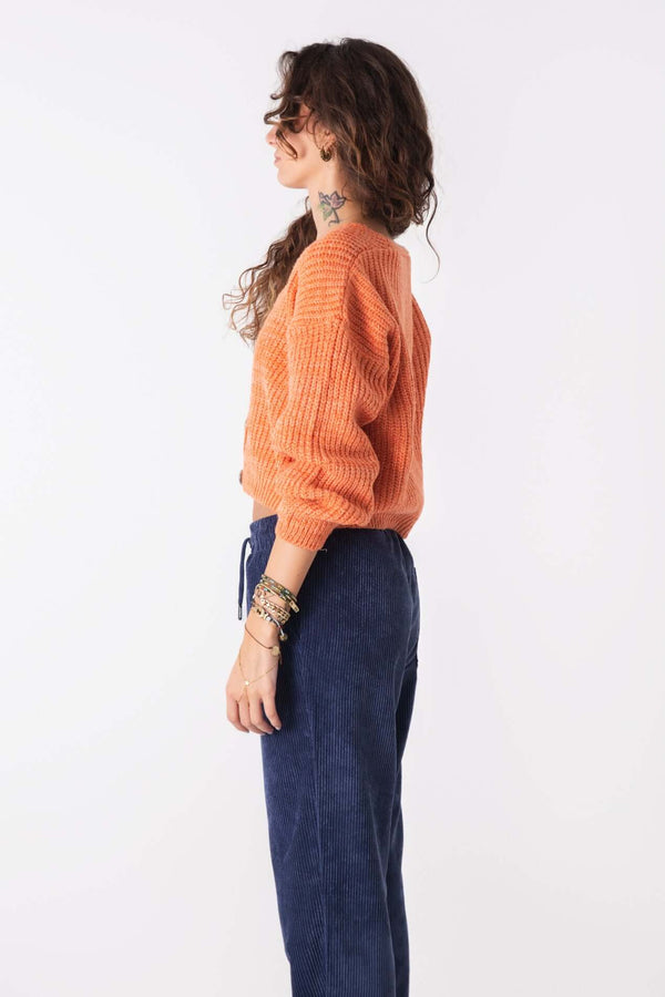 Orange Vintage Triko Süveter - snugbrandwear