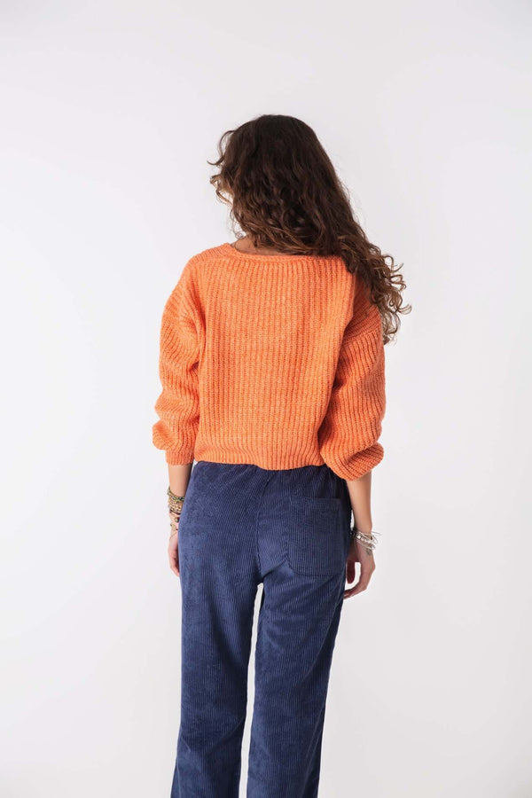 Orange Vintage Triko Süveter - snugbrandwear