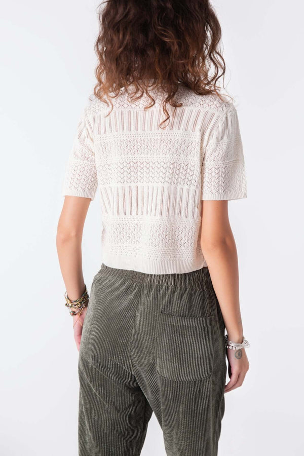 Etnik Örme Pamuk Crop - snugbrandwear