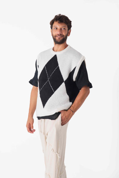 Silver Night Desenli Triko Kazak - snugbrandwear
