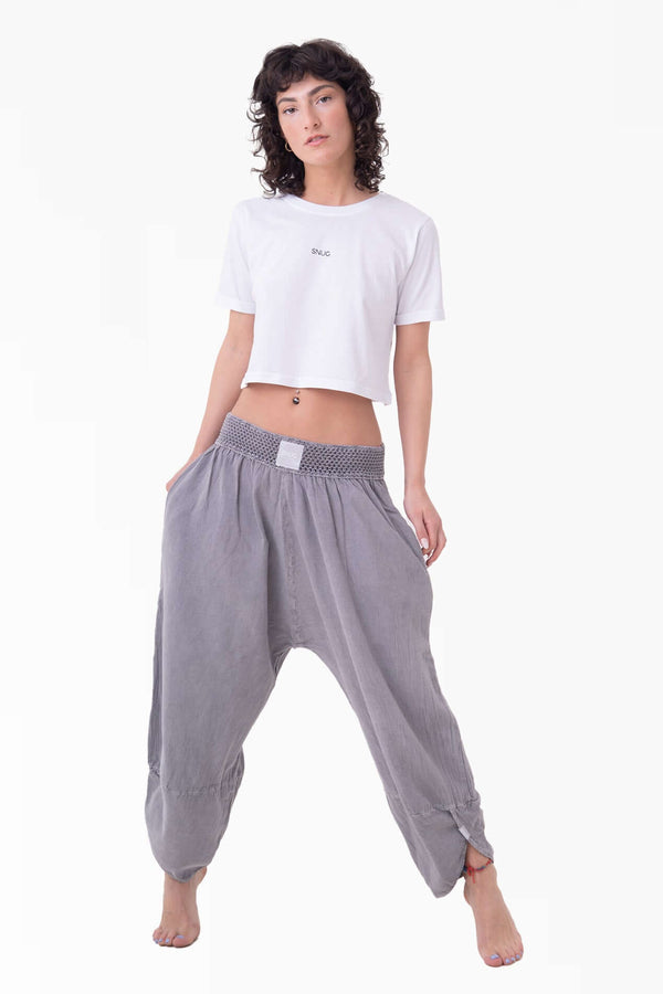 Silver Baggy Pantolon - Kadın - snugbrandwear
