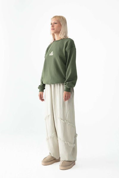 Spiral unisex yeşil sweatshirt - snugbrandwear