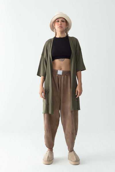 Forest Fine-Knitted Kimono - snugbrandwear