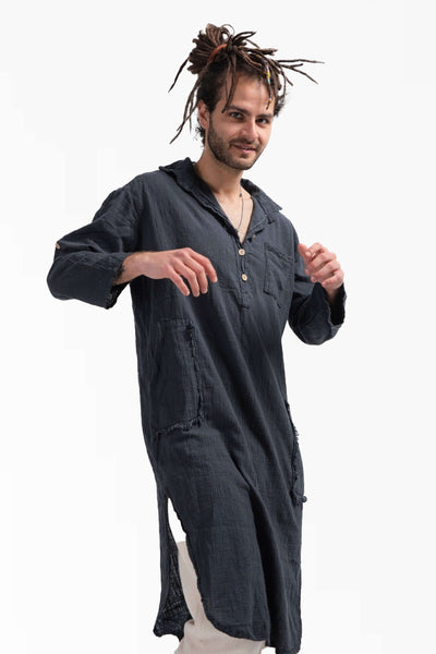 Antrasit Unisex Serenity Uzun Gömlek - snugbrandwear