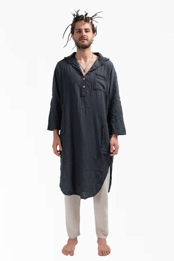Antrasit Unisex Serenity Uzun Gömlek - snugbrandwear