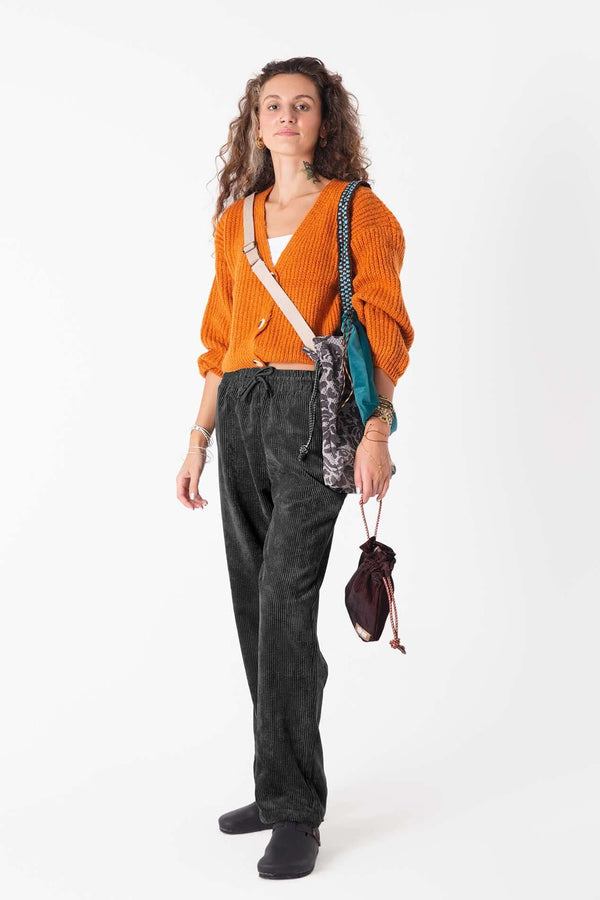 Night Kadife Baggy Pantolon - Kadın - snugbrandwear