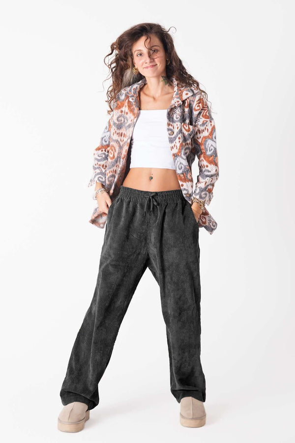 Night Kadife Baggy Pantolon - Kadın - snugbrandwear