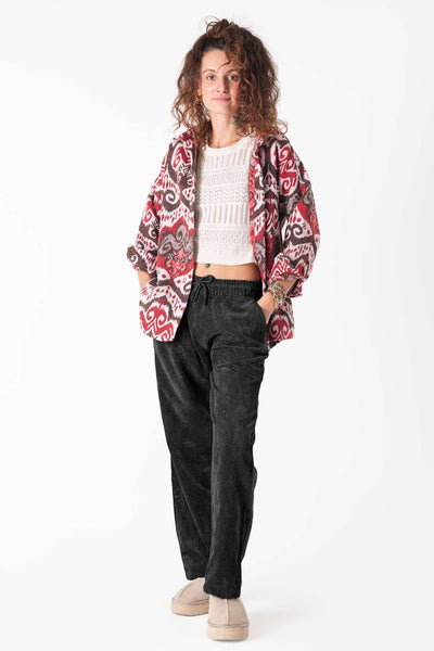Night Kadife Baggy Pantolon - Kadın - snugbrandwear