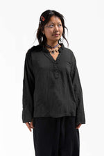 Night Sky Keten Kadın Gömlek