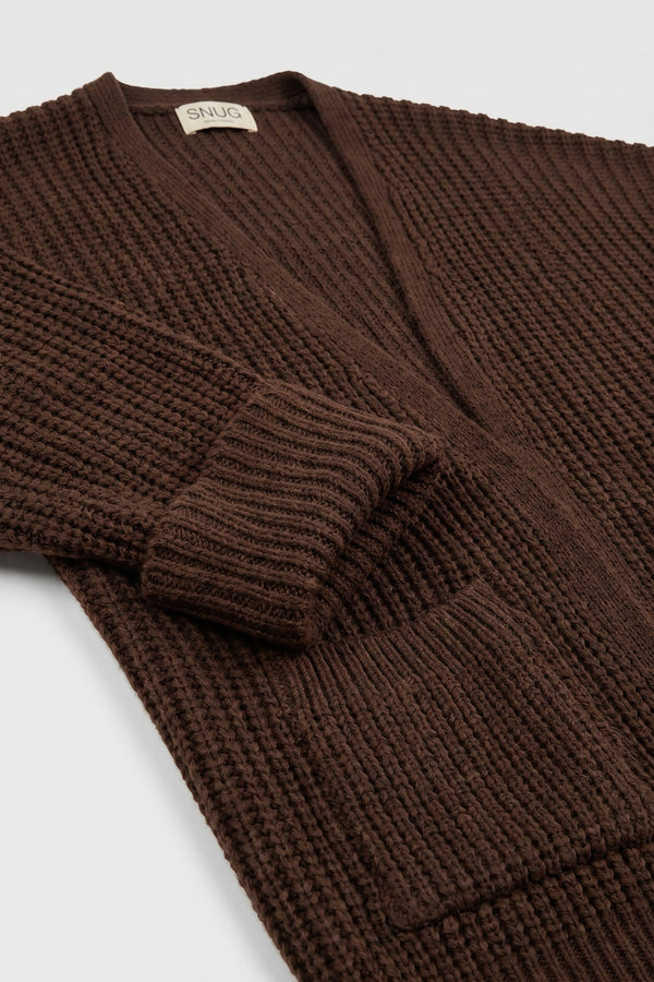Mocha Cocoon Cepli Oversize Triko Hırka - Kadın — ürün görünümü