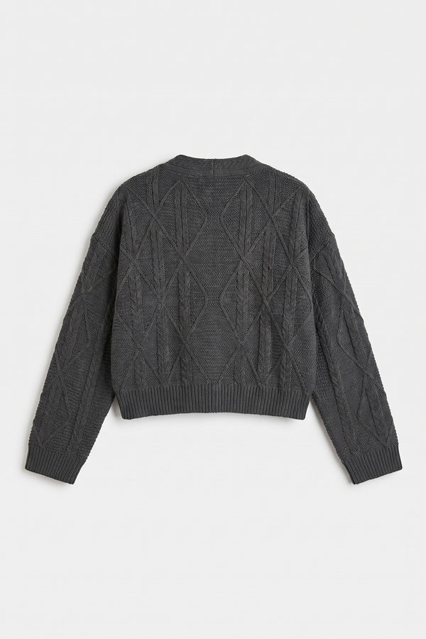 Smoky Knot Kısa Triko Hırka - Kadın — ürün görünümü