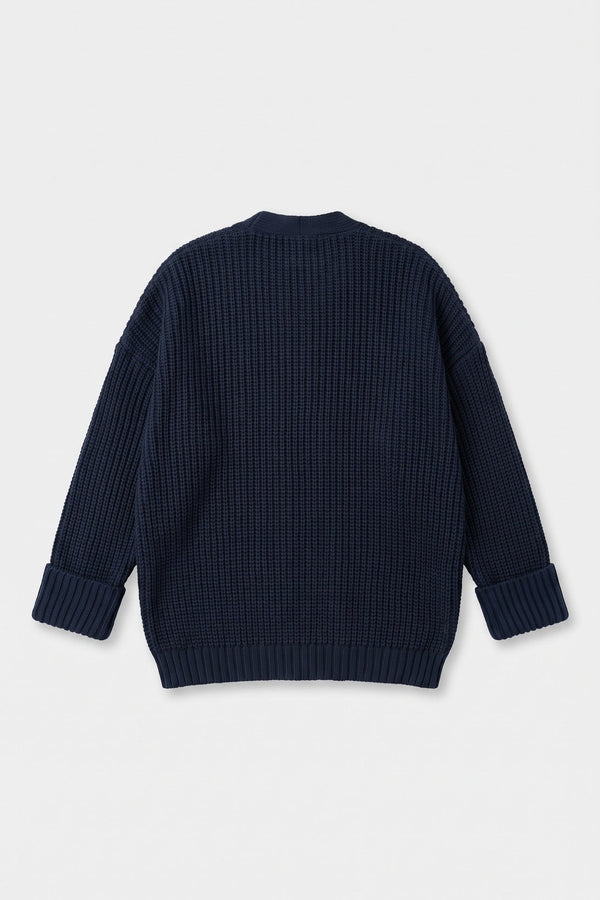 Blue Hour Cepli Oversize Triko Hırka - Erkek — ürün arka görünüm