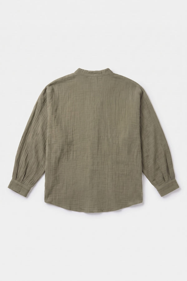 Olive Drift Oversize Gömlek - Kadın — ürün görünümü