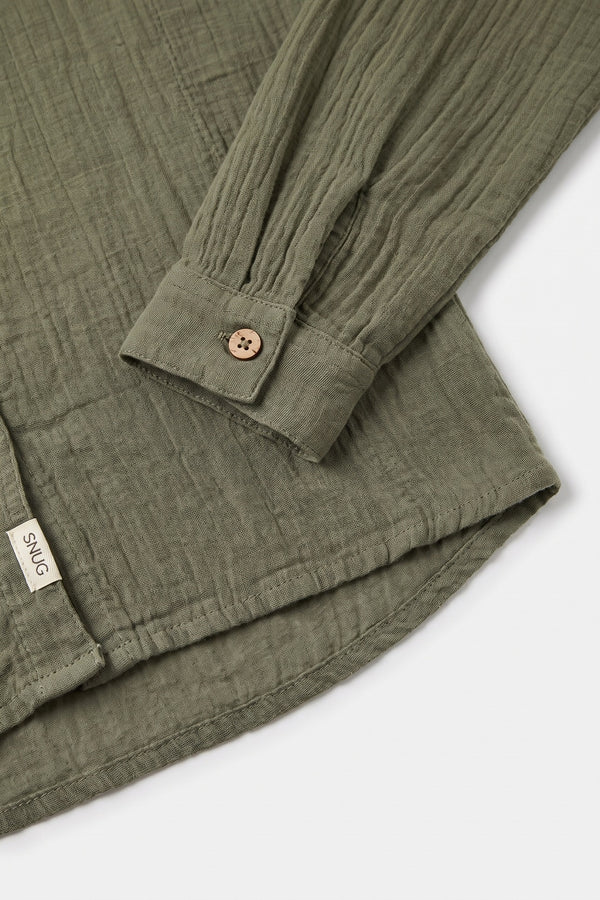 Olive Drift Oversize Gömlek - Kadın — ürün görünümü