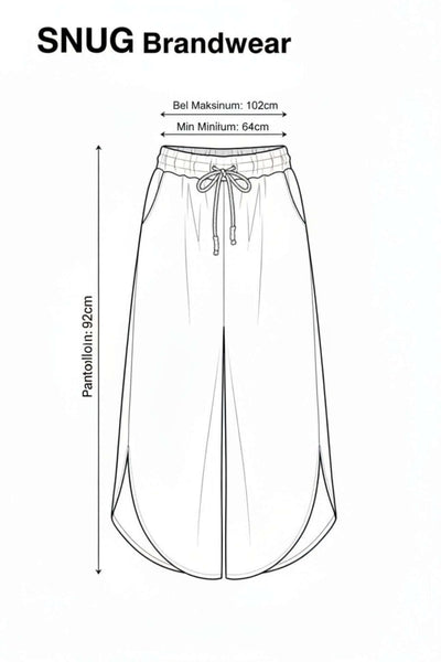 Antrasit Kyoto Pantolon beden ölçüleri, 92 cm pantolon boyu, bel maksimum 102 cm, minimum 64 cm. Şalvar harem boho tarzı.