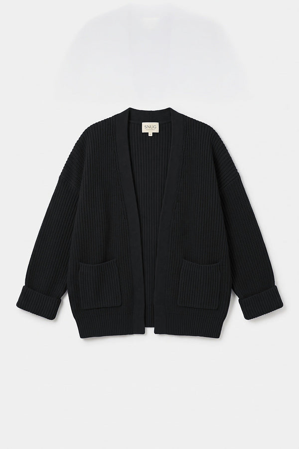 Noir Cocoon Cepli Oversize Triko Hırka - Erkek — ürün görünümü