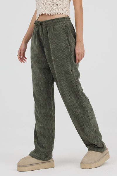 Forest Kadife Baggy Pantolon - Kadın