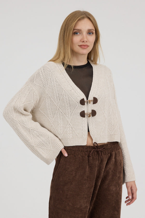 Vanilla Knot Kısa Triko Hırka - Kadın — 1
