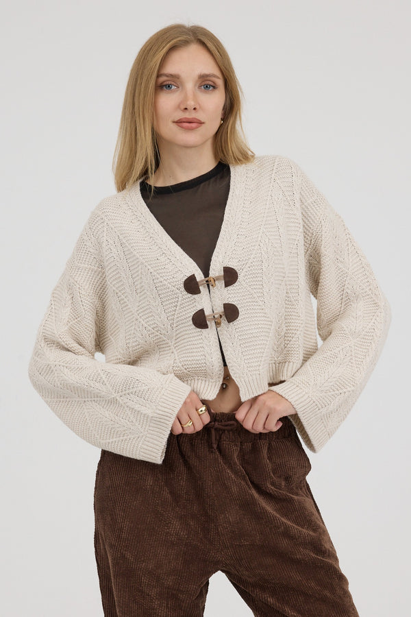 Vanilla Knot Kısa Triko Hırka - Kadın — 2