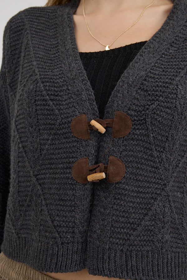Smoky Knot Kısa Triko Hırka - Kadın — 4