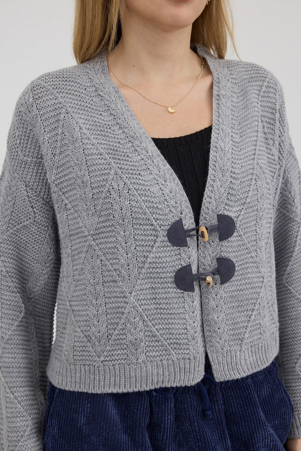 Silver Knot Kısa Triko Hırka - Kadın — detay