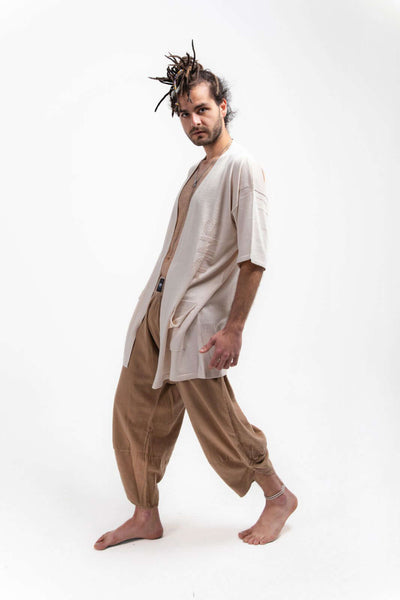 Sand Fine-Knitted Kimono - snugbrandwear